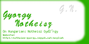 gyorgy notheisz business card